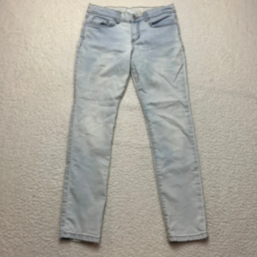 OshKosh Skinny Jeans Girls 10 Light Blue‎ Acid Wash Adjustable Waist Stretch